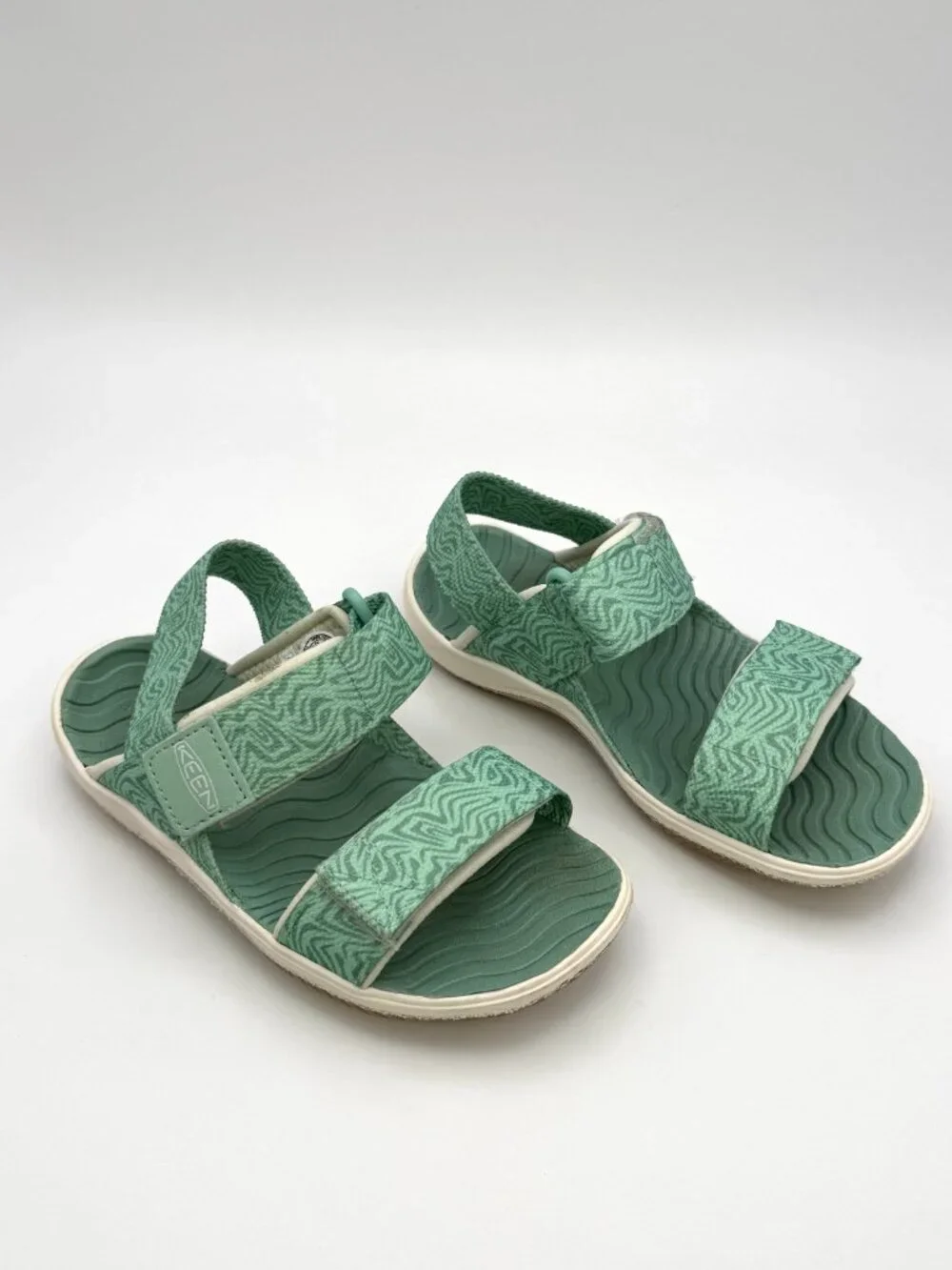 KEEN Elle Backstrap Toddler Sandals Lichen Star White US 10 M